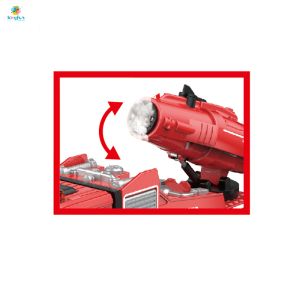 Детски пожарен камион, метална кабина, светлини и звук, с пушек