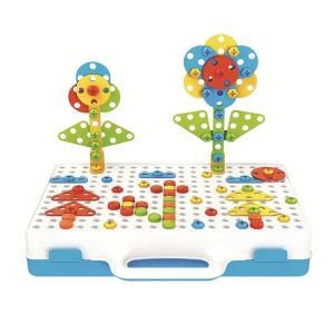 Детска мозайка с двустранна дъска и винтоверт – 4 в 1, 252 части
