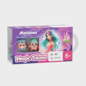 Мини вафлен конструктор Marioinex Вълшебната кула на принцесата, 80 части