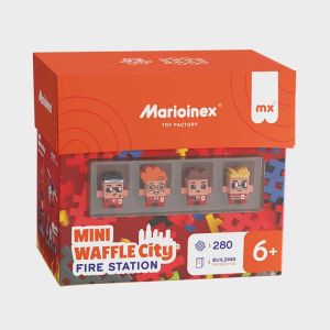 Мини вафлен конструктор Marioinex  Пожарна станция, 280 части