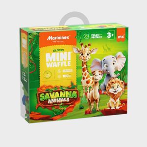 Мини вафлен конструктор Marioinex Животни от саваната, 100 части