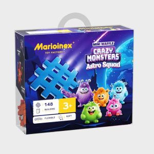 Мини вафлен конструктор Marioinex Лудите чудовища-отбор астронавти, 148 части