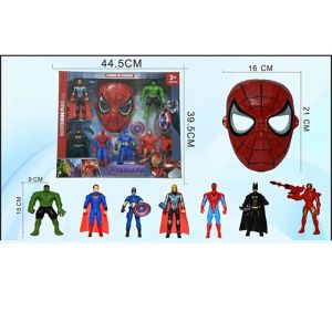 Комплект супергерои с маска на Спайдърмен – 7 фигурки