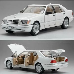 Метална кола Mercedes-Benz S-Class 320 W140 – мащаб 1:24, Бял, Без опаковка