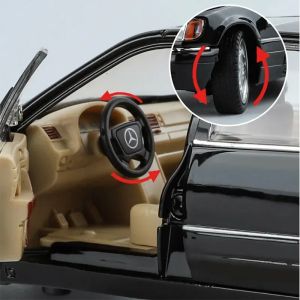 Метална кола Mercedes-Benz S-Class 320 W140 – мащаб 1:24, Бял, Без опаковка