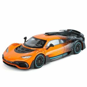 Метална кола Mercedes-AMG One Hypercar – 1:18, оранжева, Без опаковка