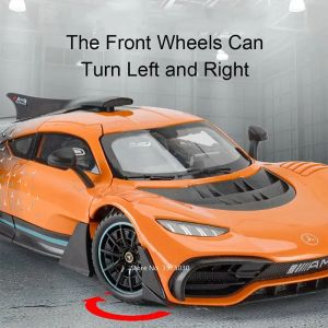 Метална кола Mercedes-AMG One Hypercar – 1:18, оранжева, Без опаковка