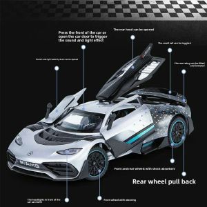 Метална кола Mercedes-AMG ONE – 1:18, червена, Без опаковка