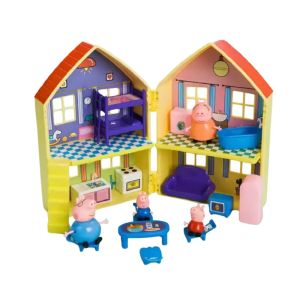 Детска къща Peppa Pig – Сгъваем двуетажен дом с фигурки и мебели