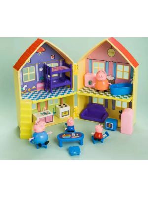 Детска къща Peppa Pig – Сгъваем двуетажен дом с фигурки и мебели