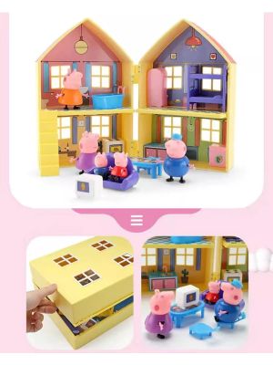 Детска къща Peppa Pig – Сгъваем двуетажен дом с фигурки и мебели