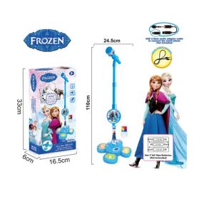 Детски микрофон Frozen с регулируем статив, светлини и музика