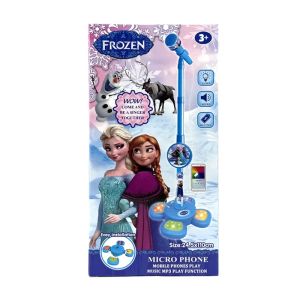 Детски микрофон Frozen с регулируем статив, светлини и музика