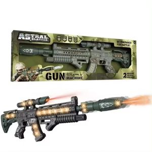 Детска бластър пушка с пушек, светлини и звук – 70 см
