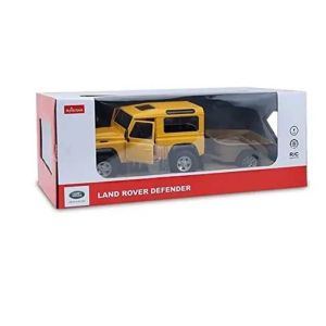 Джип Land Rover Defender с Ремарке – Rastar, Мащаб 1:14, Жълт