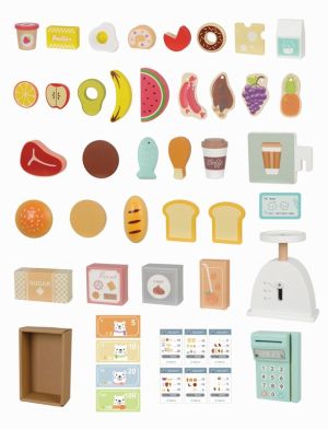 Дървен магазин  с аксесоари TJ427