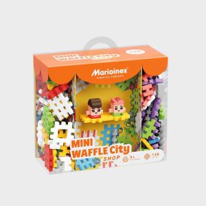 Мини вафлен конструктор Marioinex &quot;Градски магазин&quot;, 148 части