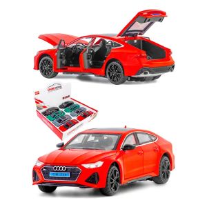 Метална кола Audi RS7, Червена, 1:24, Отваряеми врати и багажник, Без опаковка