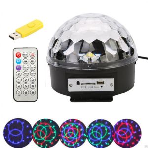 Диско лампа, С Дистанционно, LED MP3, Bluetooth, Диско глобус