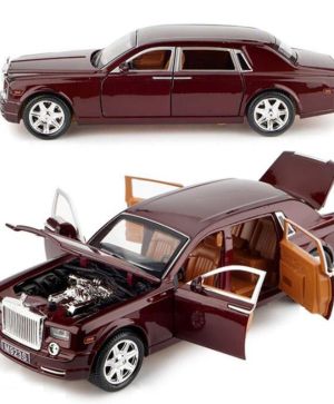 Металнa кола със звук и светлини Rolls-Royce Phantom, бордо