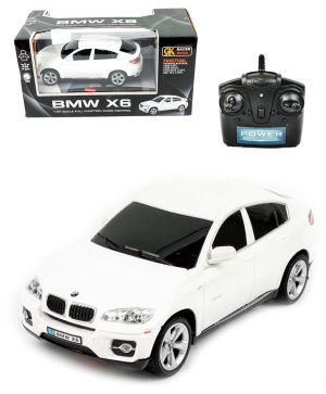 Кола BMW х6 с радио контрол, бяла