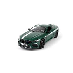 Метална кола BMW M8 Competition 1:24 – зелен със спортни линии, Без опаковка