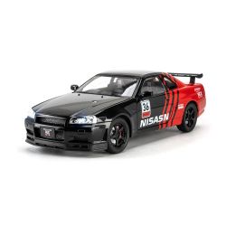 Метална кола Nissan Skyline GT-R – черно и червено, 1:24, Без опаковка