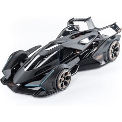 Метален автомобил Lamborghini V12 Vision GT, Die-Cast модел, 1:24, Черен, Без опаковка
