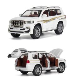 Метален джип Toyota Land Cruiser, 1:24, Бял, Без опаковка