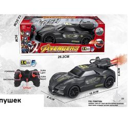 Кола Batman с дистанционно, Пушек, 2.4GHz, Светлини, Черна