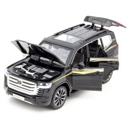 Метален джип Toyota Land Cruiser LC300, 1:24, Черен, Без индивидуална опаковка