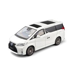 Метален миниван Lexus LM 300h, отварящи се врати, бял, без индивидуална опаковка