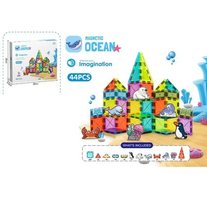 Магнитен Конструктор Ocean Animals, 44 Части