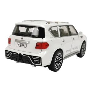Детски джип Nissan, Метален, Отварящи се врати, Бял, Без опаковка