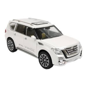 Детски джип Nissan, Метален, Отварящи се врати, Бял, Без опаковка