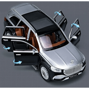 Метален джип mercedes-maybach gls 600, С отварящи се врати, Сив