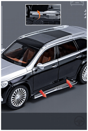 Метален джип mercedes-maybach gls 600, С отварящи се врати, Сив