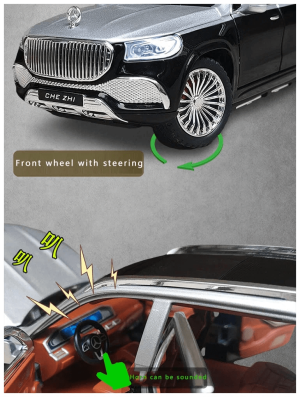 Метален джип mercedes-maybach gls 600, С отварящи се врати, Бял