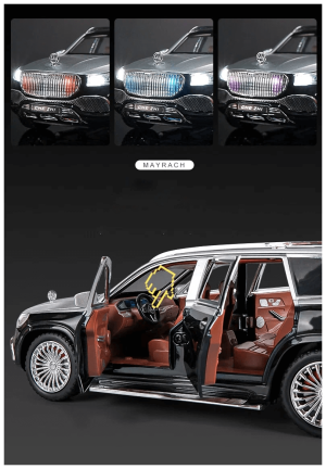 Метален джип mercedes-maybach gls 600, С отварящи се врати, Бял