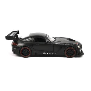 Метален автомобил Mercedes AMG GTR, Отварящи врати, Черен, Без опаковка