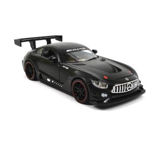 Метален автомобил Mercedes AMG GTR, Отварящи врати, Черен, Без опаковка
