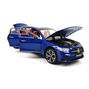 Метален автомобил Mercedes Benz E Class, Син, Без опаковка