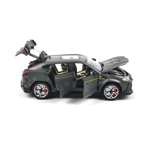 Метален автомобил, Lamborghini Urus, Със звук и светлини, Сив, С пушек, 1:24, Без опаковка