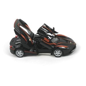 Метална кола Ferrari, С отварящи се врати, 1:32, Черна, Без опаковка