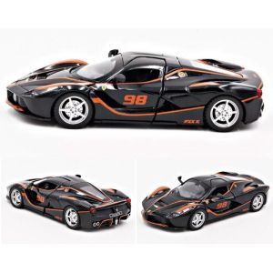 Метална кола Ferrari, С отварящи се врати, 1:32, Черна, Без опаковка