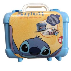 Творческо куфарче Стич с аксесоари за оцветяване и 5 печата 