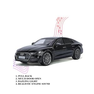 Метална кола Audi A7 1:24 – черен, Без опаковка