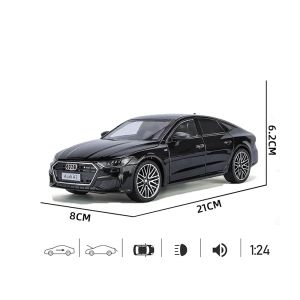 Метална кола Audi A7 1:24 – черен, Без опаковка