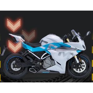 Метален пистов мотор 1:12, бяло-син пистов дизайн, без опаковка