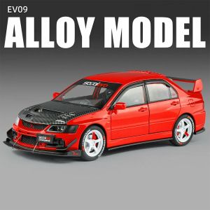 Метална кола Mitsubishi Lancer Evolution 1:24 – червен тунинг, Без опаковка